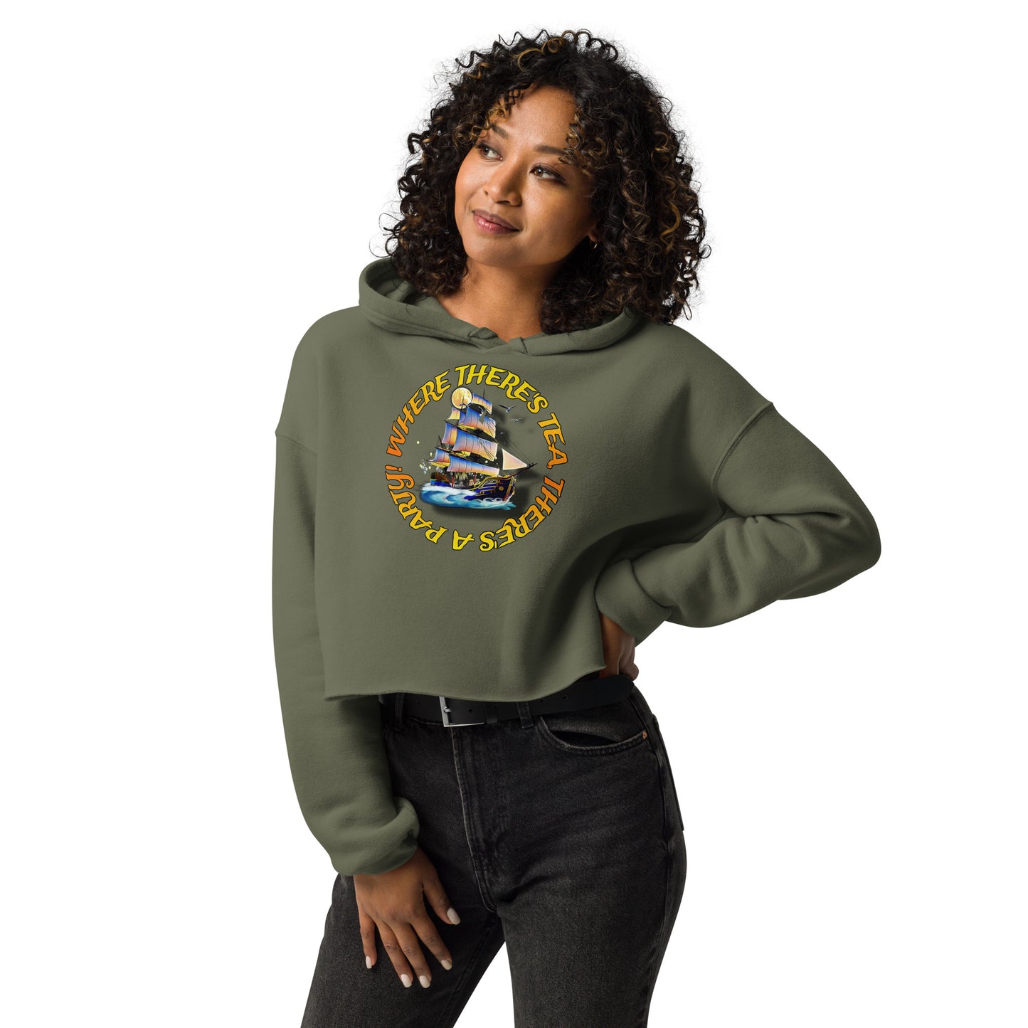 Tea Party Crop Hoodie