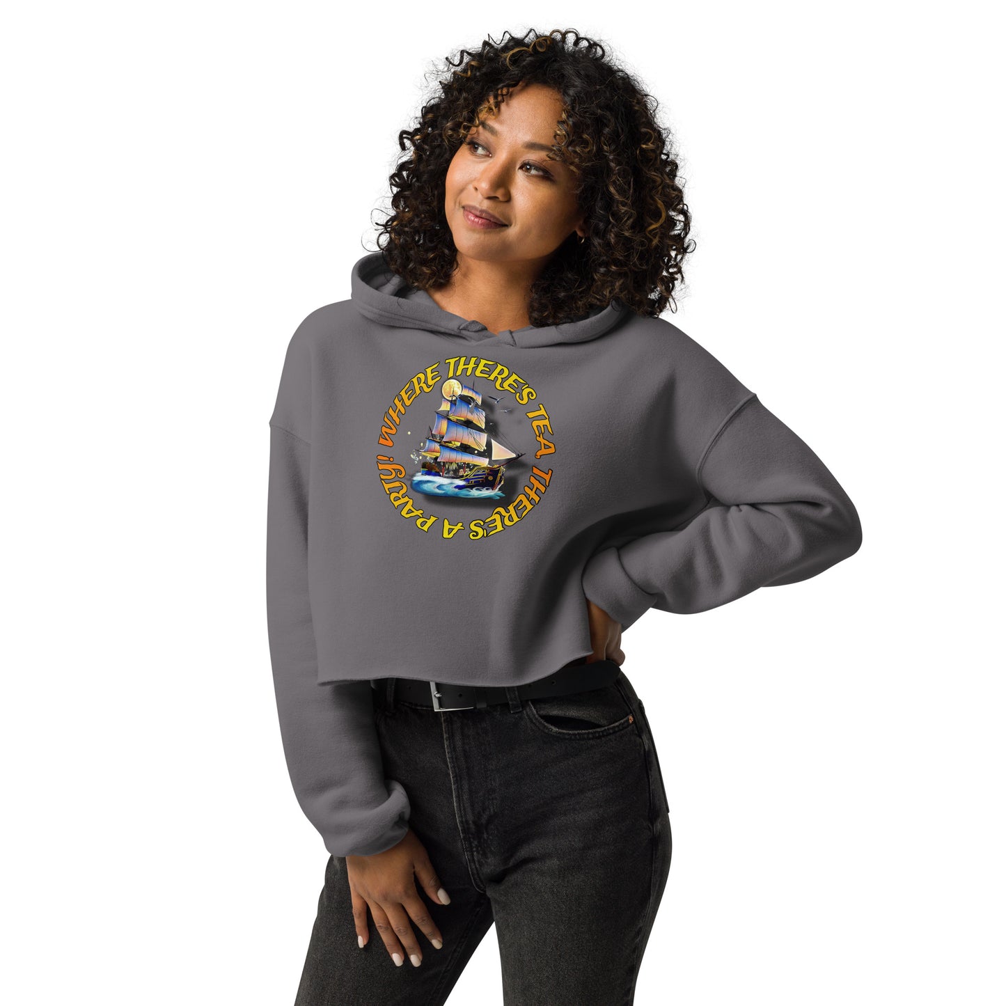 Tea Party Crop Hoodie